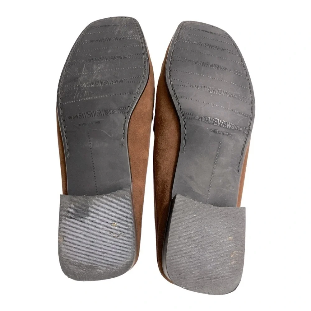 Stuart Weitzman Slip-On Loafers Brown Suede with Gem Embellishment size 8W - Picture 7 of 8